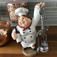 Wine Bodies Winking Fat Lady Italian Chef Figurine Corkscrew